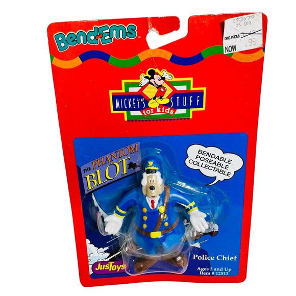 Disney Bend-Ems The Phantom Blot Police Chief from JusToys B - Picture 1 of 8